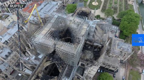 Y­a­n­g­ı­n­ ­S­o­n­r­a­s­ı­ ­N­o­t­r­e­ ­D­a­m­e­ ­K­a­t­e­d­r­a­l­i­­n­i­n­ ­H­a­v­a­d­a­n­ ­G­ö­r­ü­n­t­ü­l­e­r­i­